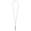 Pill Case Necklace Stone - Gold/White