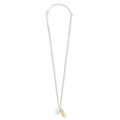 Pill Charm Necklace 2 - Silver/Yellow