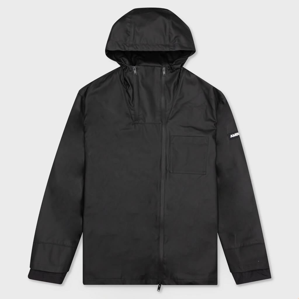 Rubber Coated Hoodie - Black