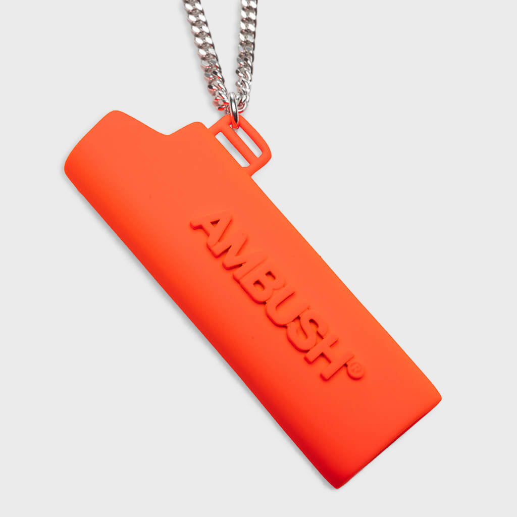 Logo Lighter Case Necklace - Orange