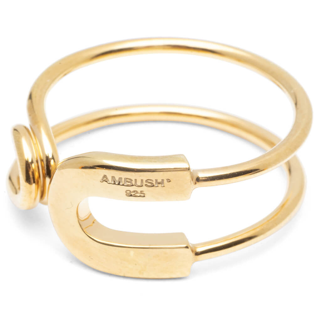 Safety Pin Ring - Gold