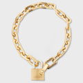 Small Padlock Chain Bracelet - Gold/Gold