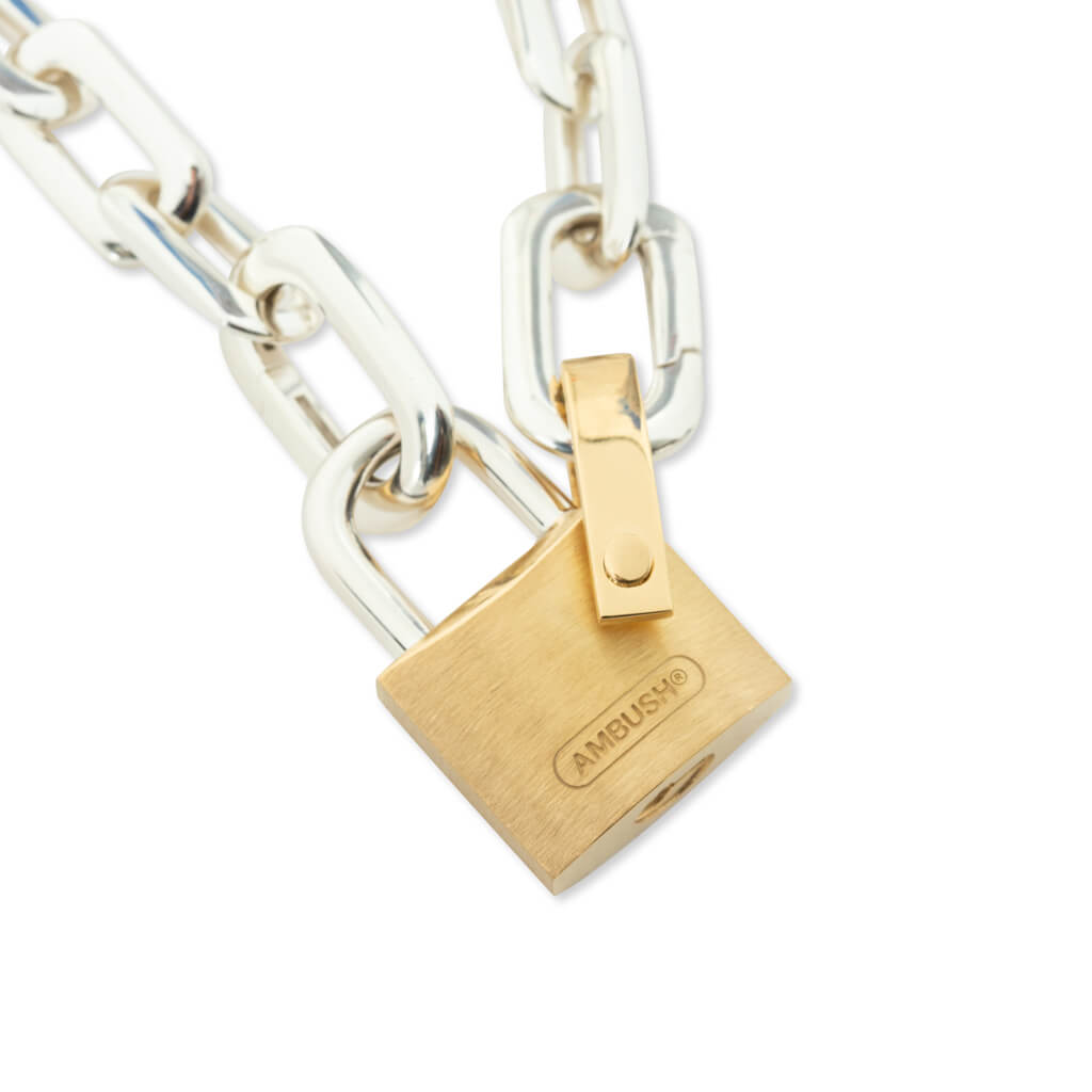 Small Padlock Chain Bracelet - Silver/Gold