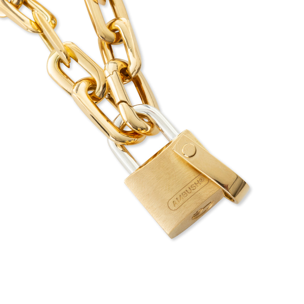 Small Padlock Chain Necklace - Gold/Gold