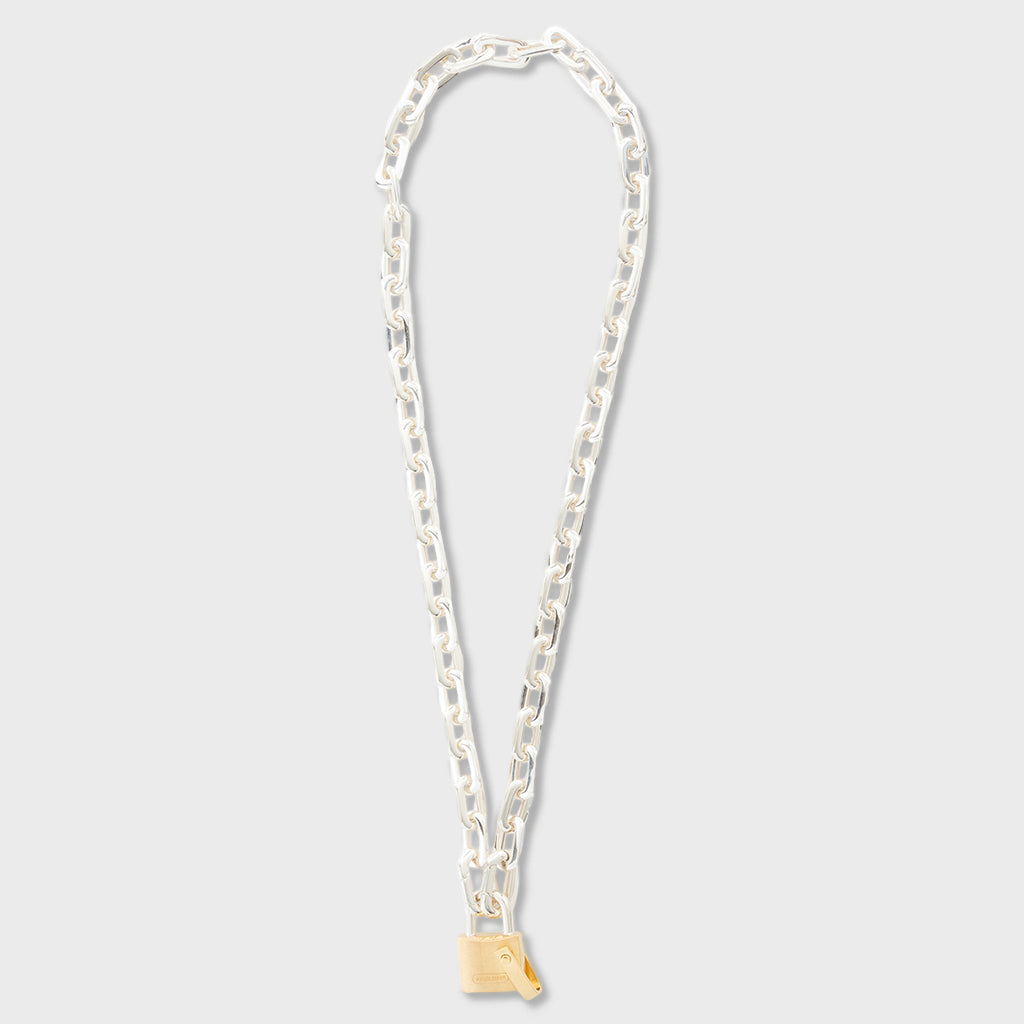 Small Padlock Chain Necklace - Silver/Gold