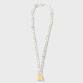 Small Padlock Chain Necklace - Silver/Gold