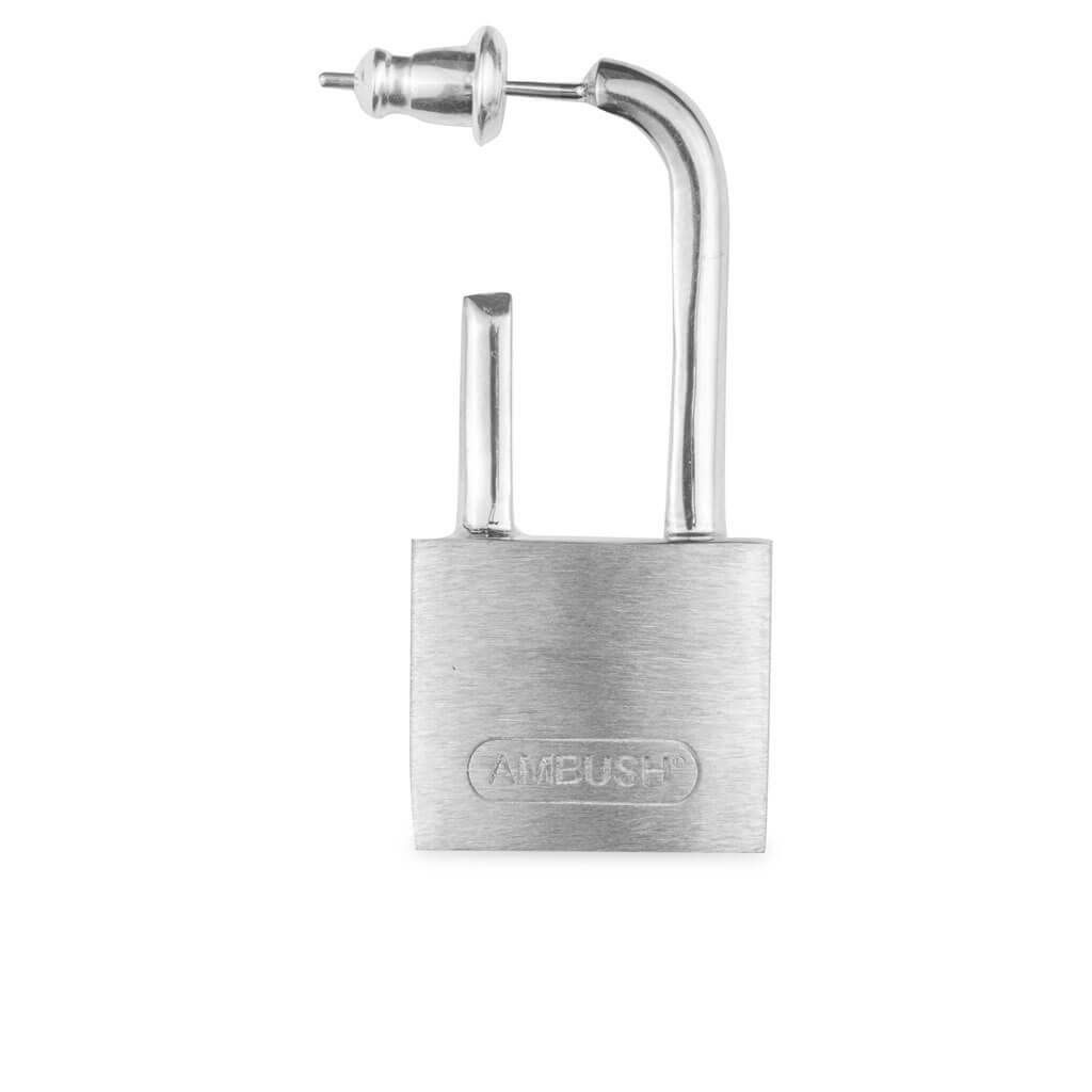 Small Padlock Earring - Silver