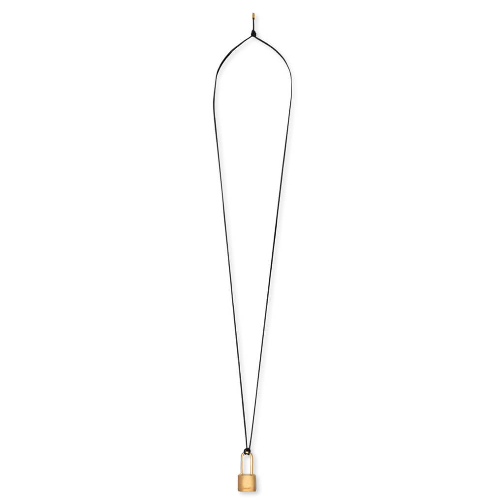 Small Padlock Necklace - Gold
