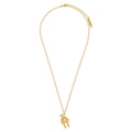 Teddy Bear Charm Necklace - Gold