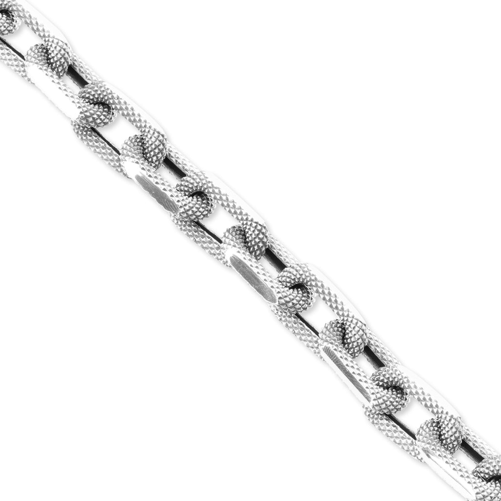 Texture Chain Necklace - Silver