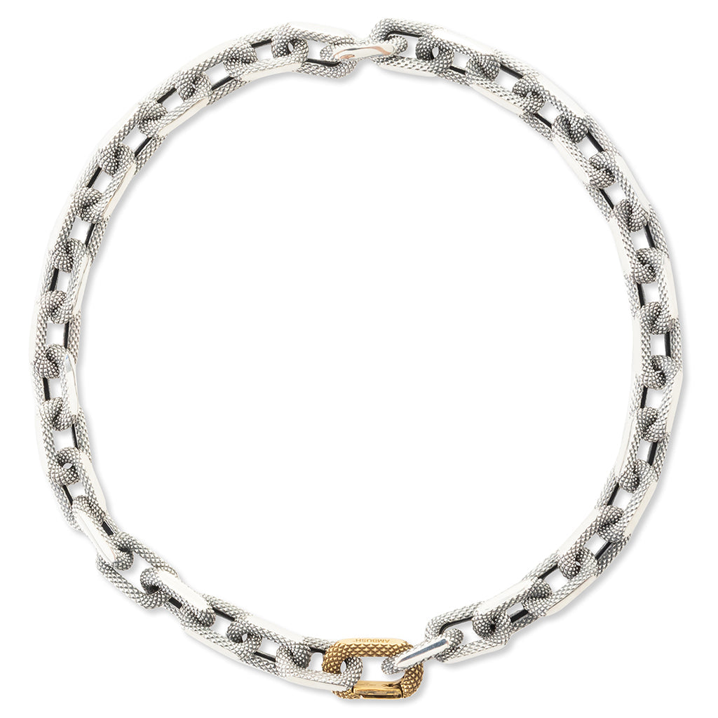 Texture Chain Necklace - Silver