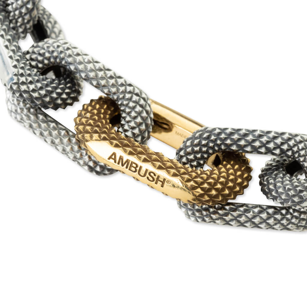 Textured Chain Bracelet - Silver