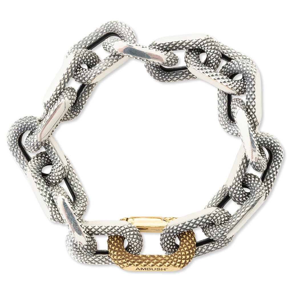 Textured Chain Bracelet - Silver