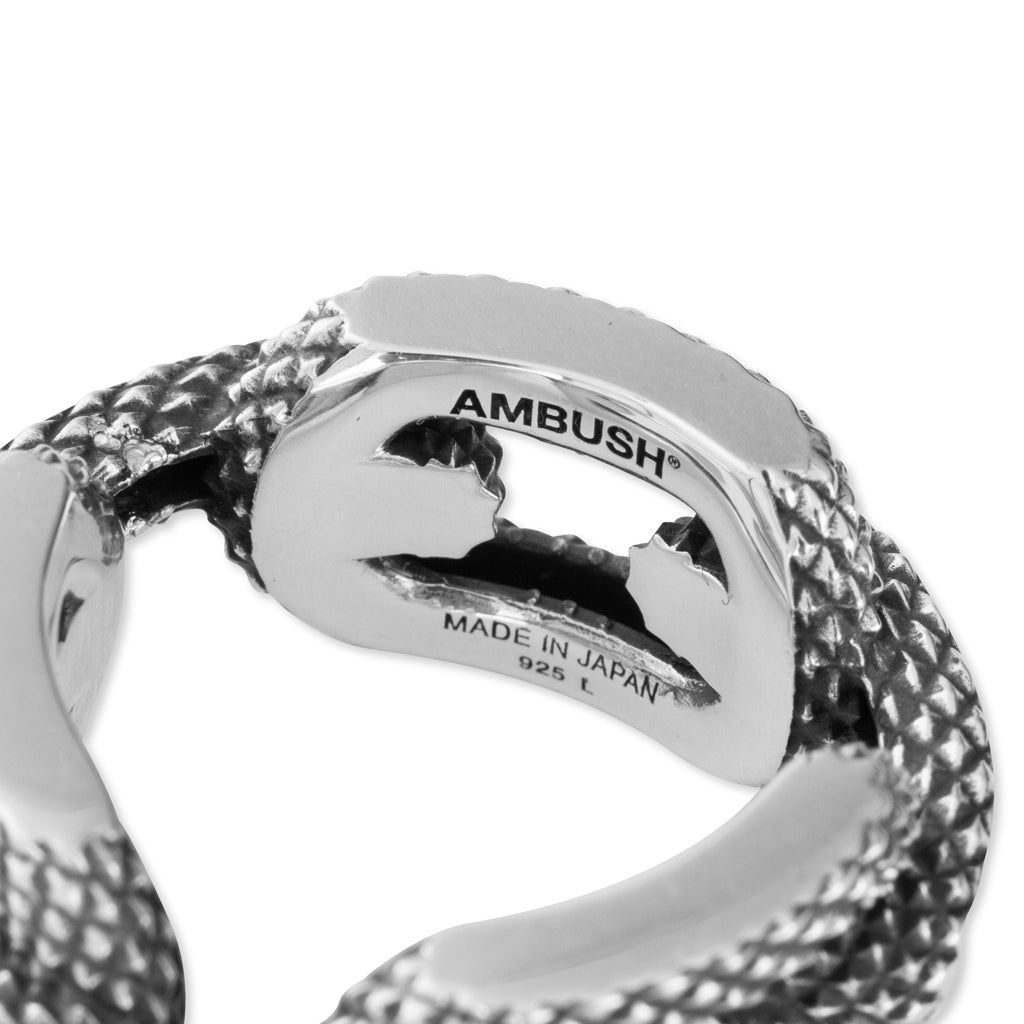 Textured Chain Ring - Silver