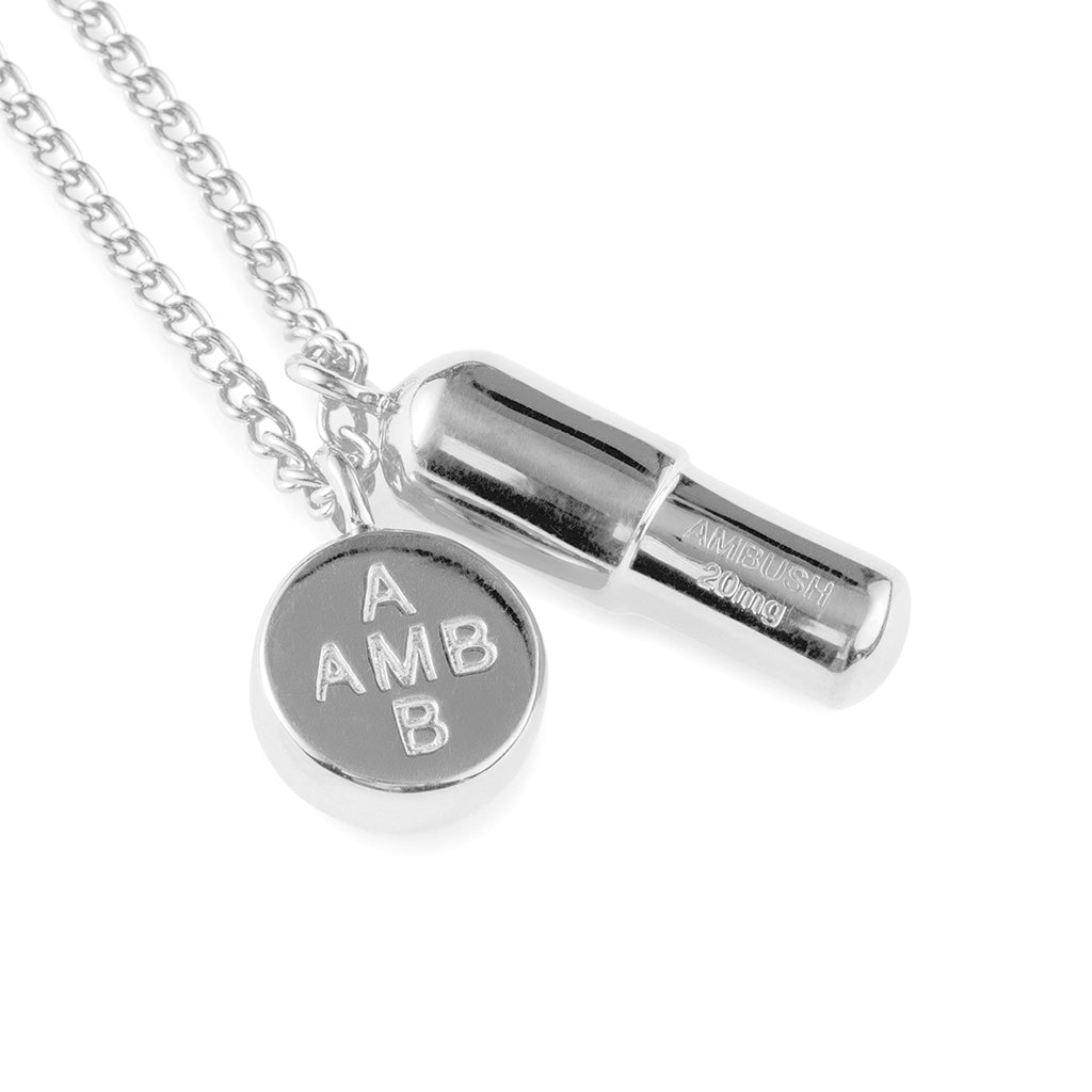 Pill Charm Necklace - Silver