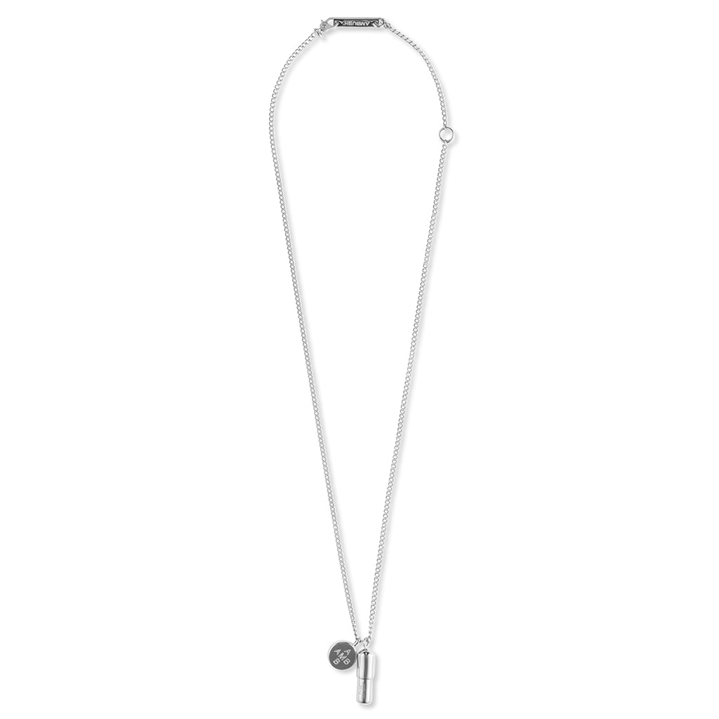 Pill Charm Necklace - Silver