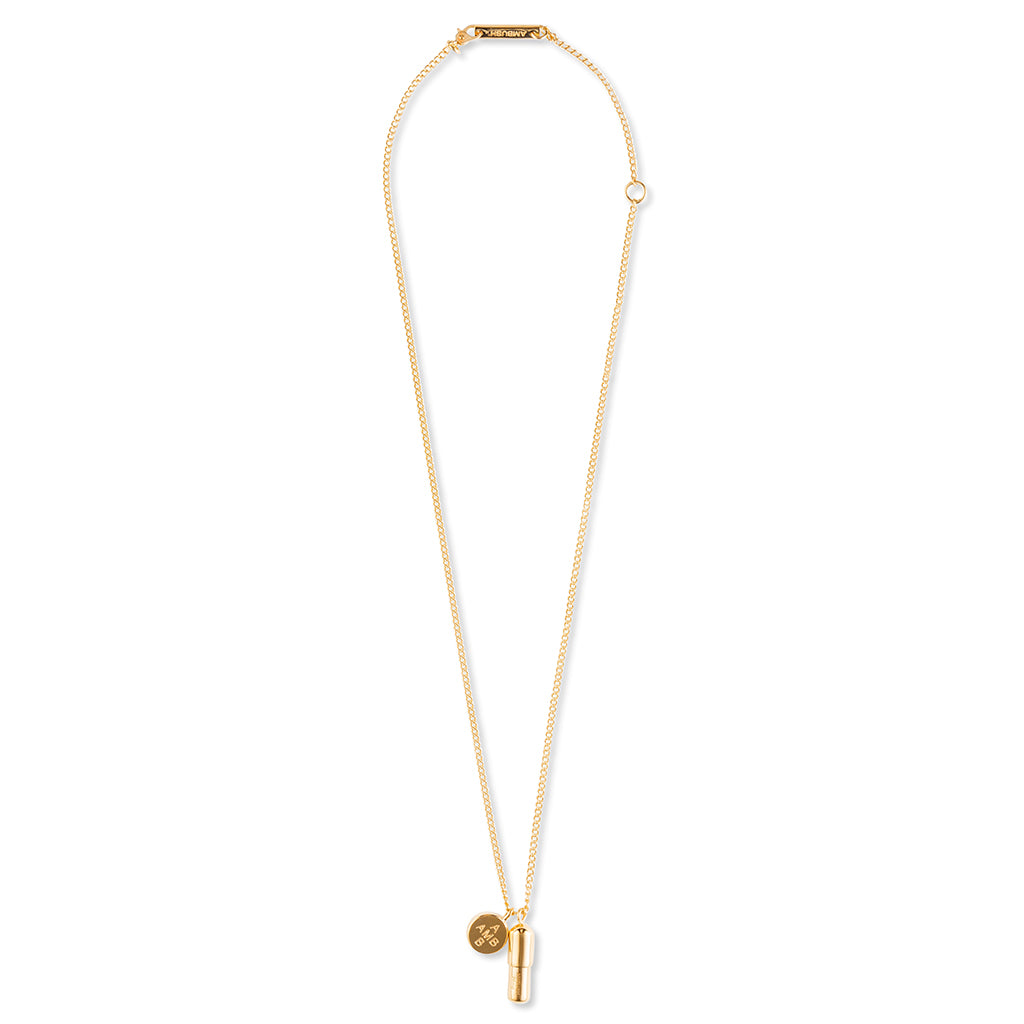 Pill Charm Necklace - Gold