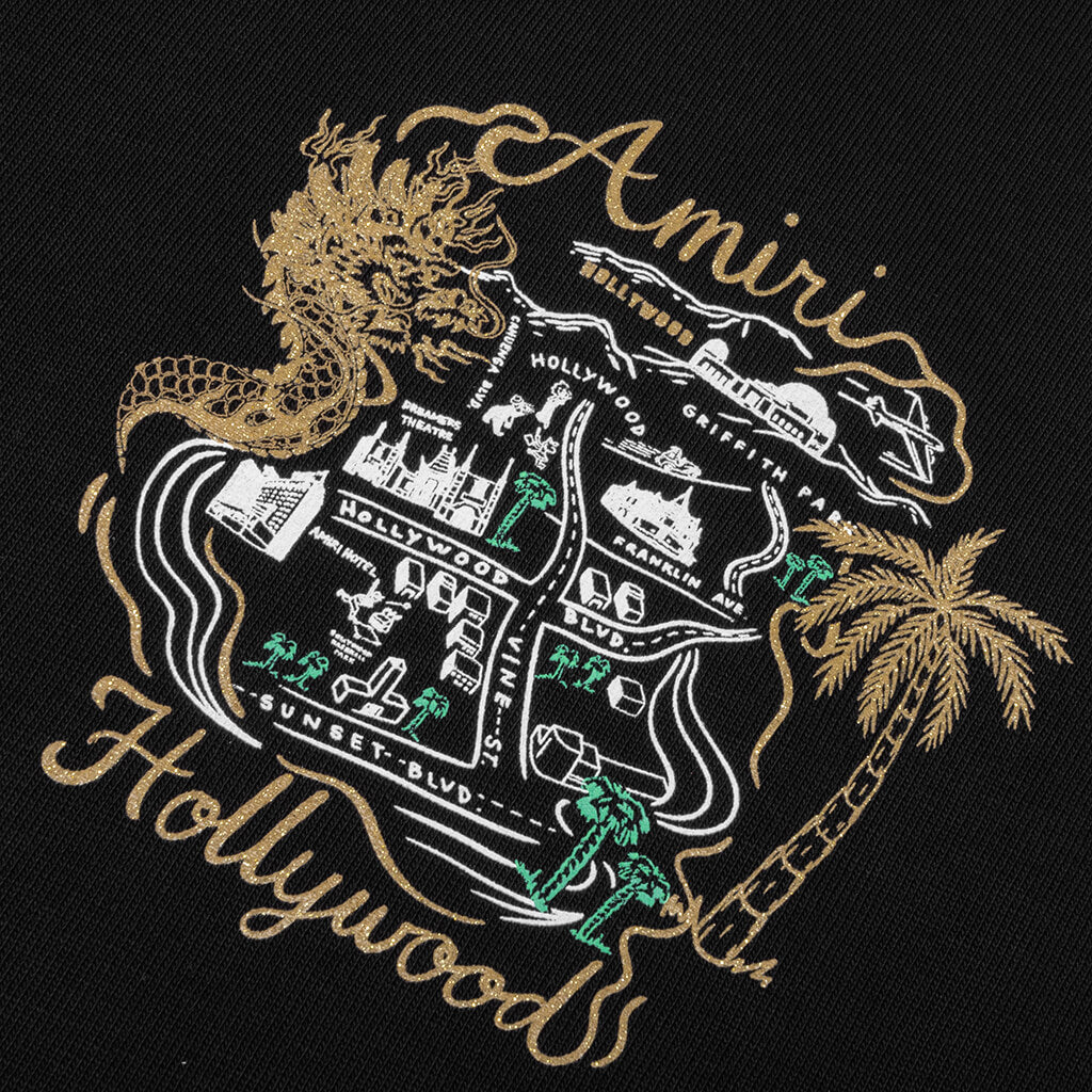Amiri Hollywood Oversized Tee - Black