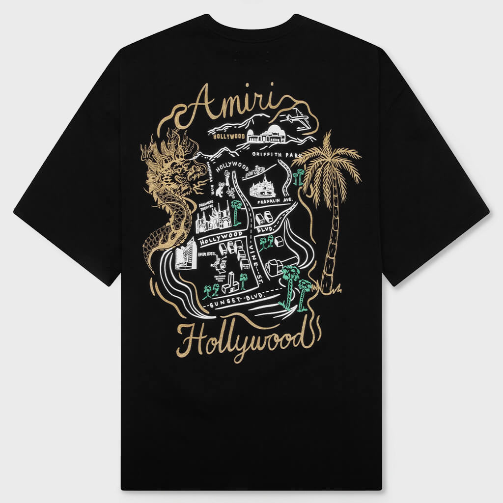 Amiri Hollywood Oversized Tee - Black