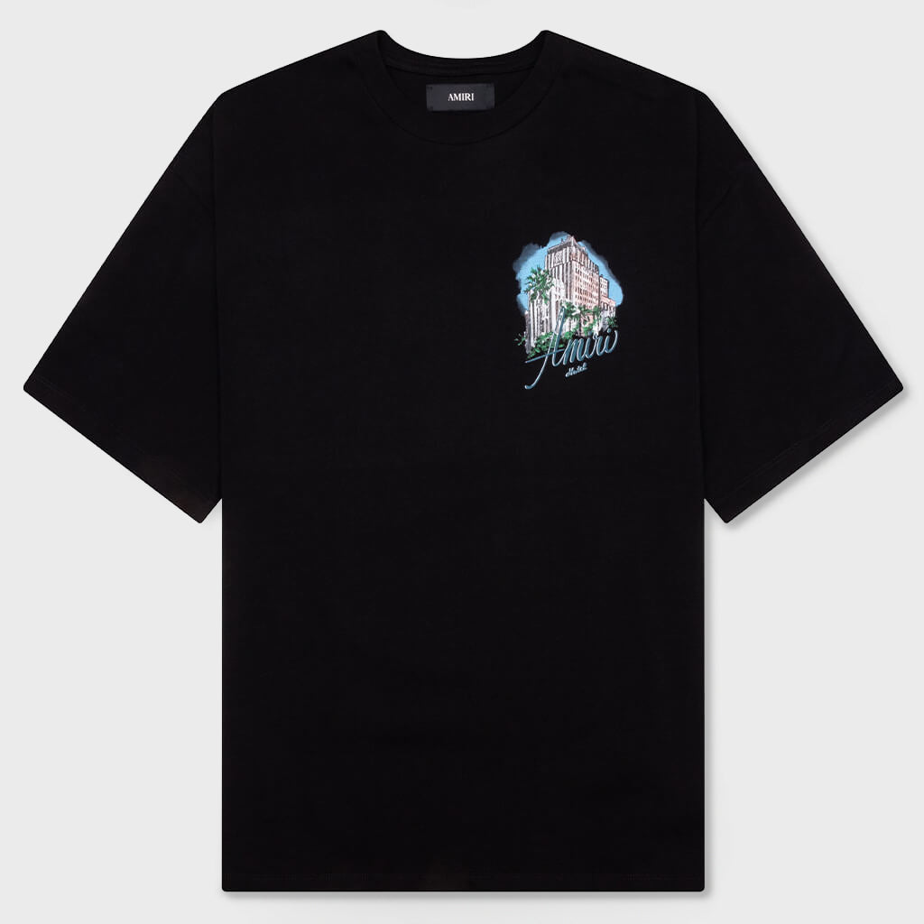 Amiri Hotel Oversized Tee - Black