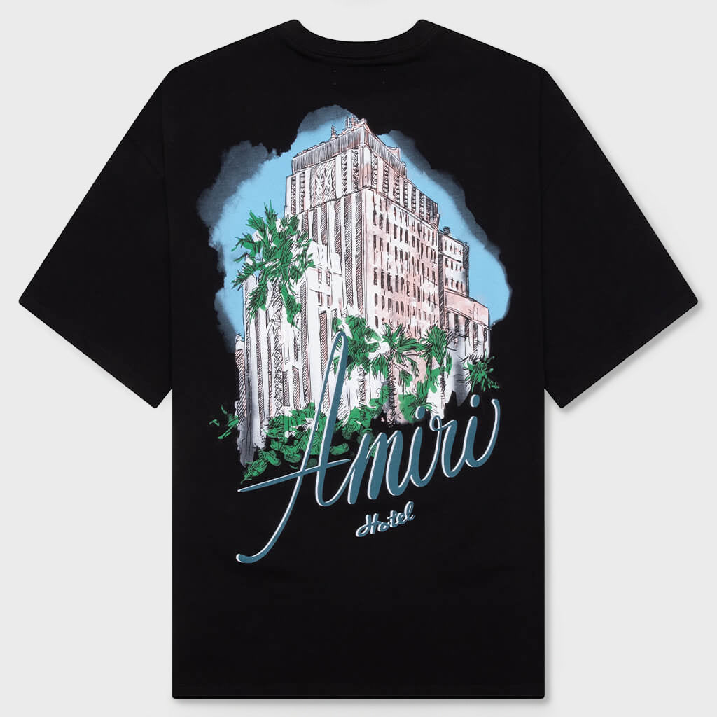 Amiri Hotel Oversized Tee - Black