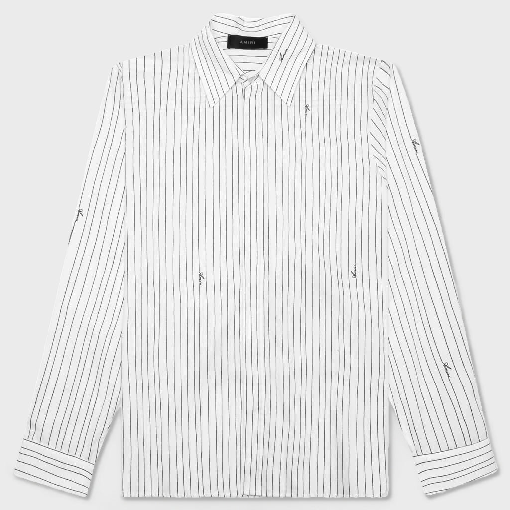 Amiri Script Poplin Shirt - White