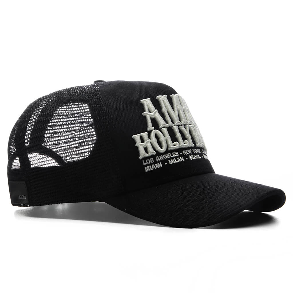 Amiri Hollywood Trucker Hat - Black