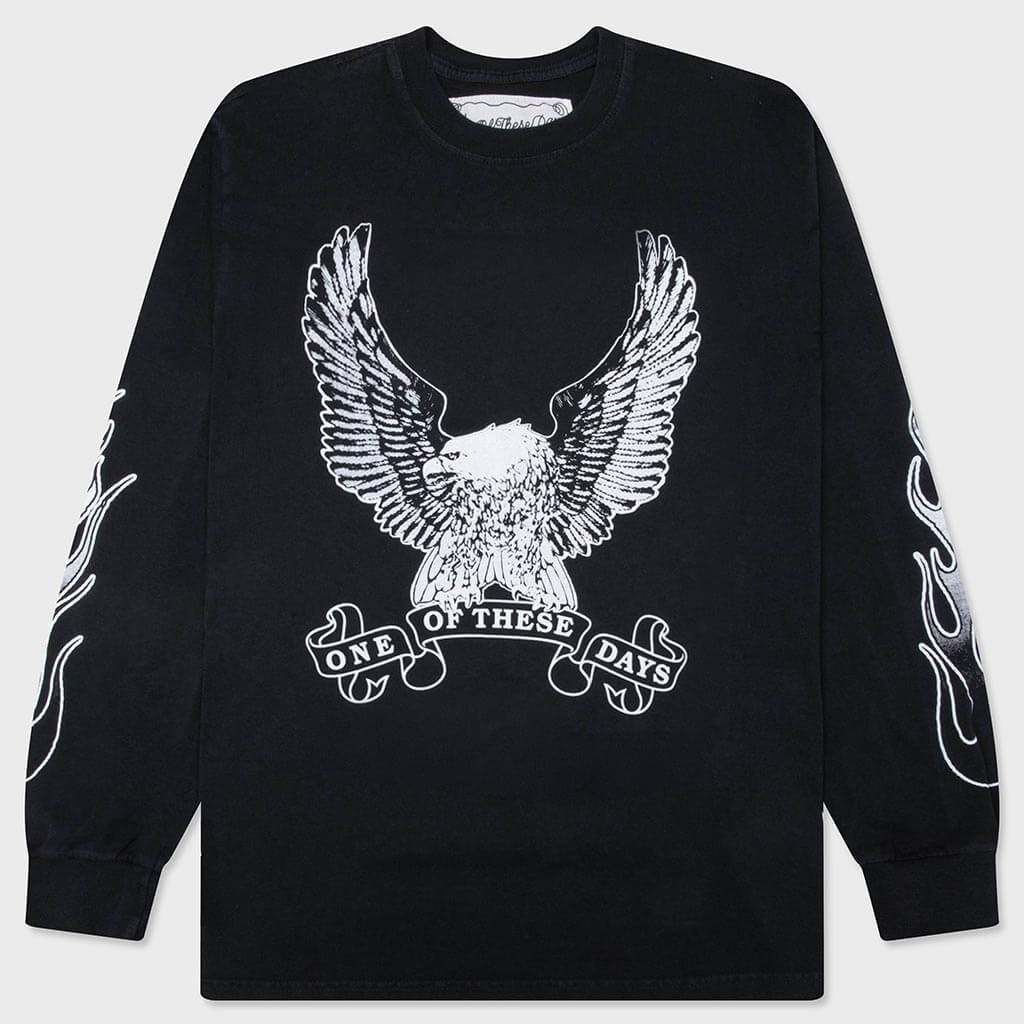 An American Original L/S T-Shirt - Washed Black