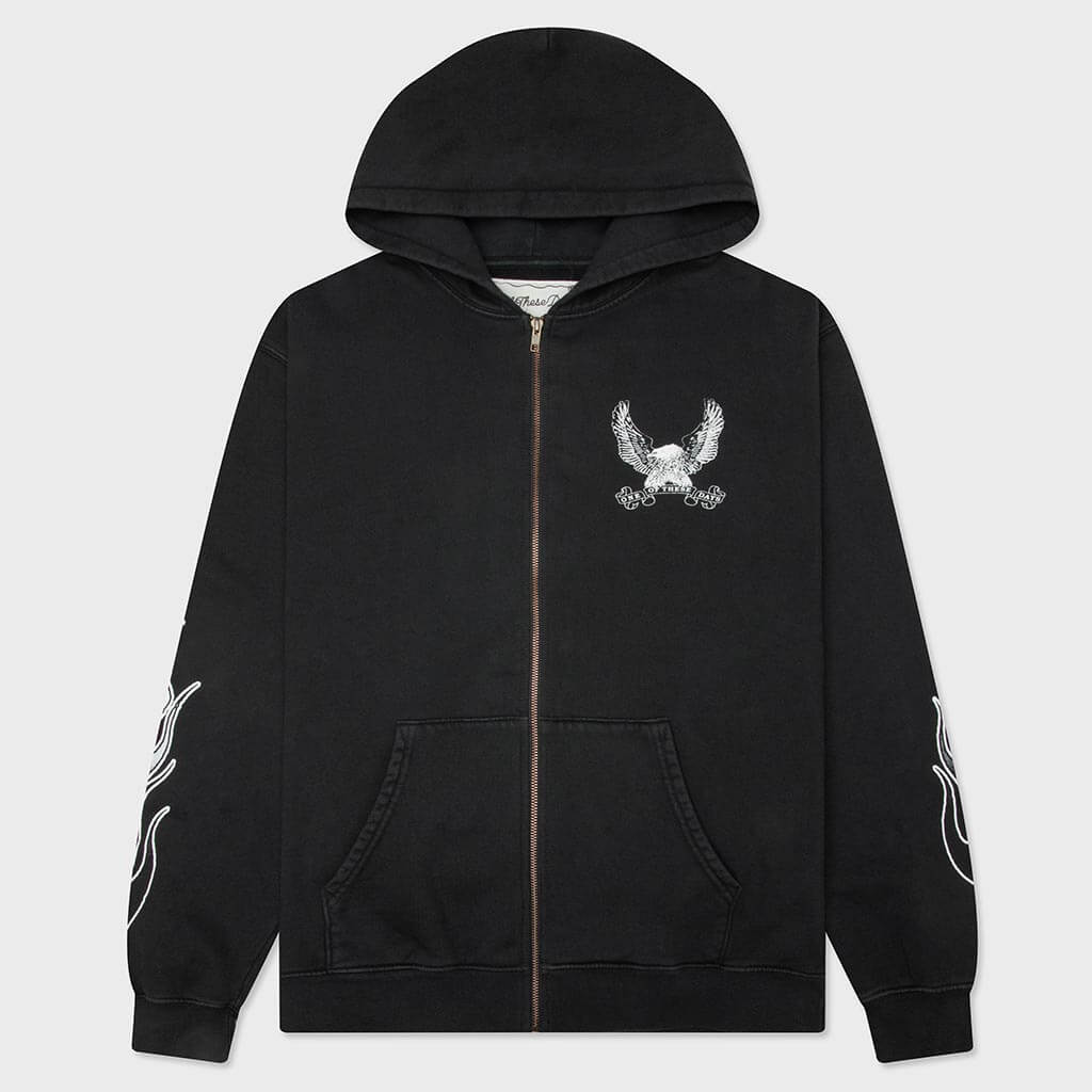 An American Original Zip Hoodie - Sun Faded Black