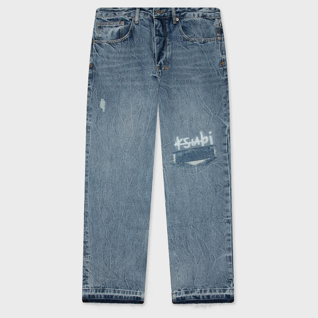 Anti K Trashed 1999 Pant - Public Blue
