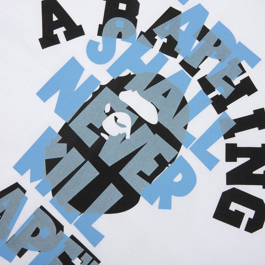 Ape Shall Never Kill Ape College Relaxed Fit Tee - White