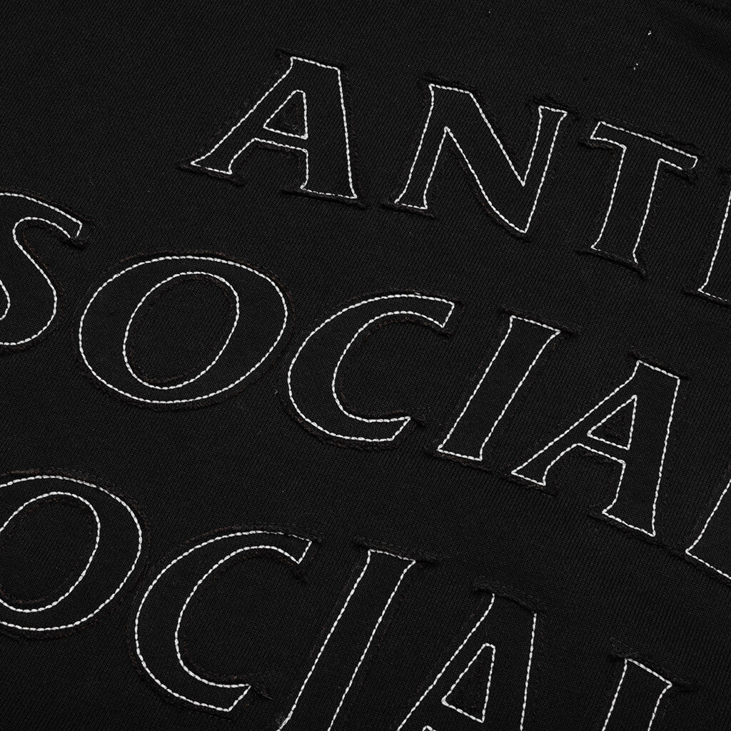 Applique Mind Games Hoodie - Black