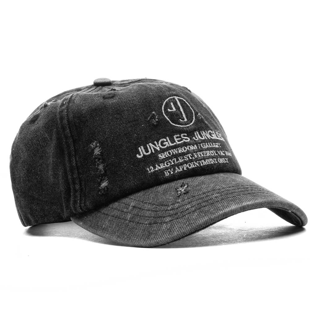 Appointment Only Distressed 6 Panel - Washed Black