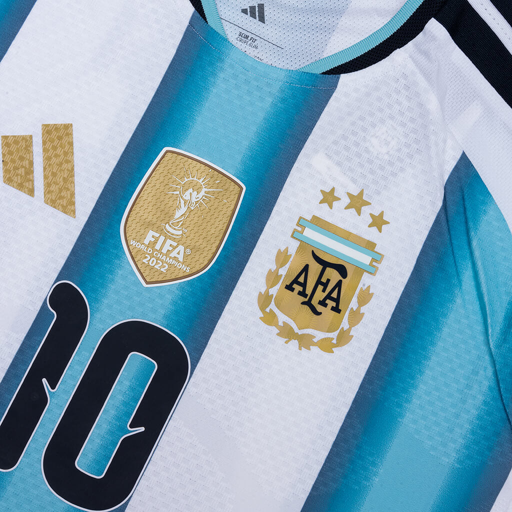 Argentina 26 Messi Home Authentic Jersey - White