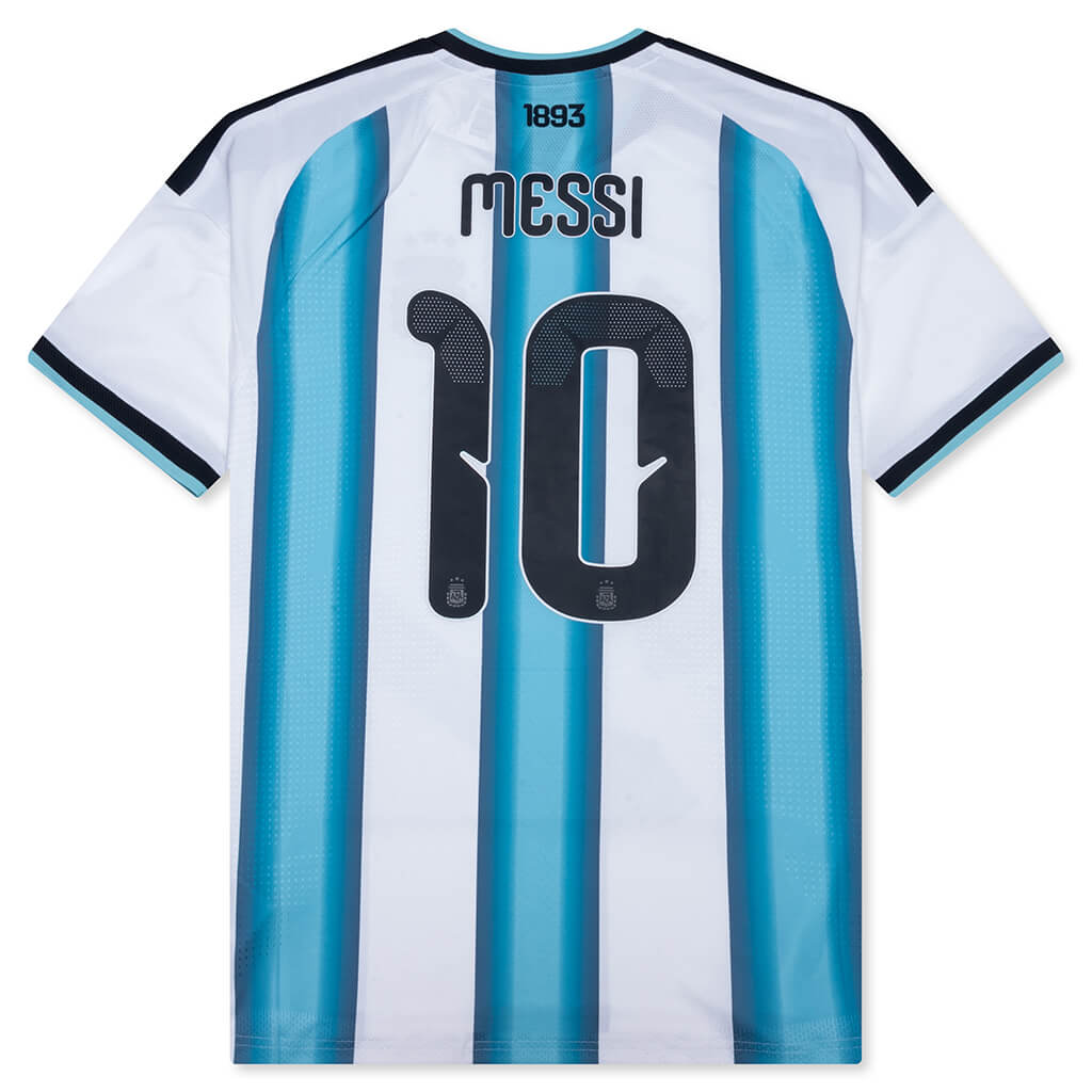 Argentina 26 Messi Home Authentic Jersey - White
