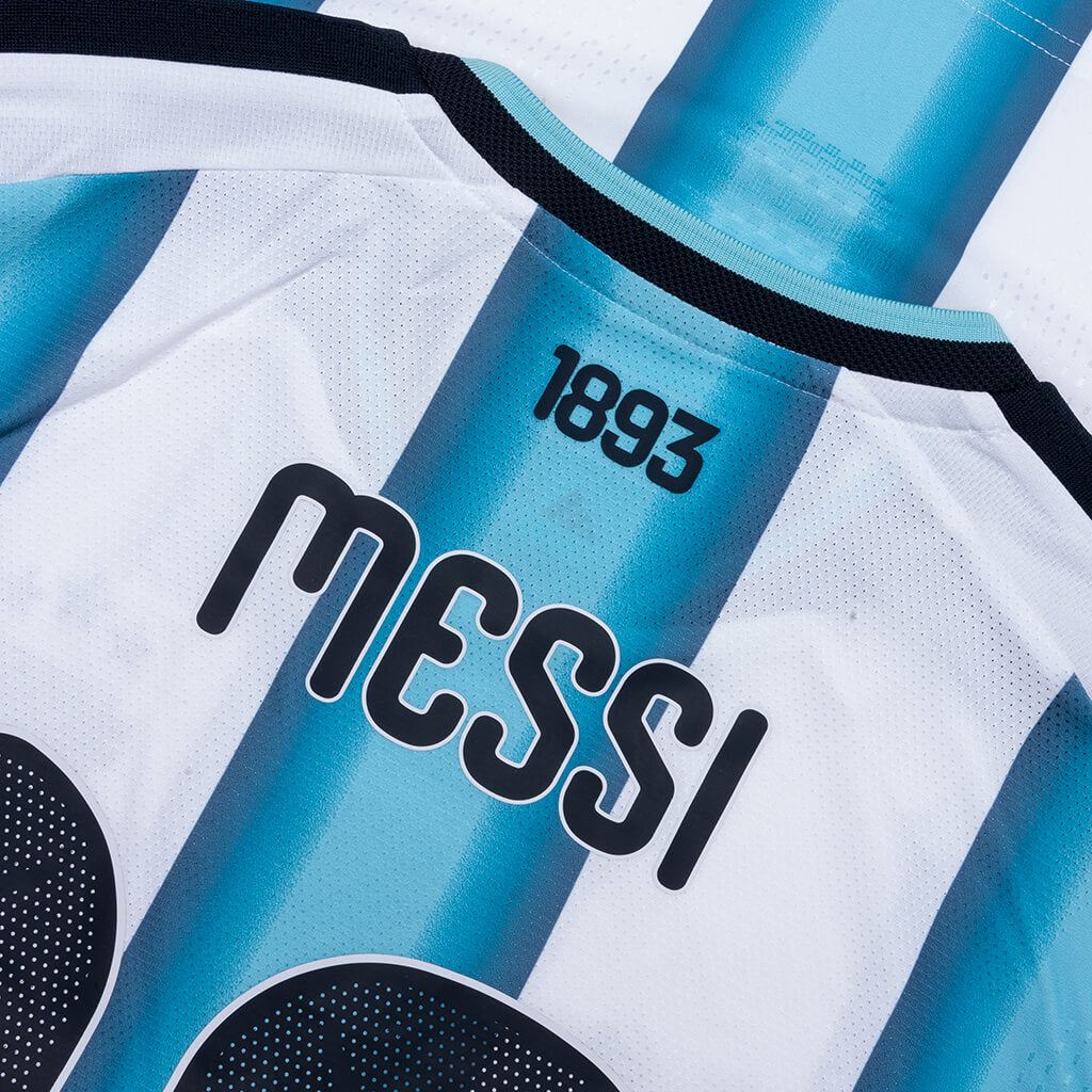 Argentina 26 Messi Home Authentic Jersey - White