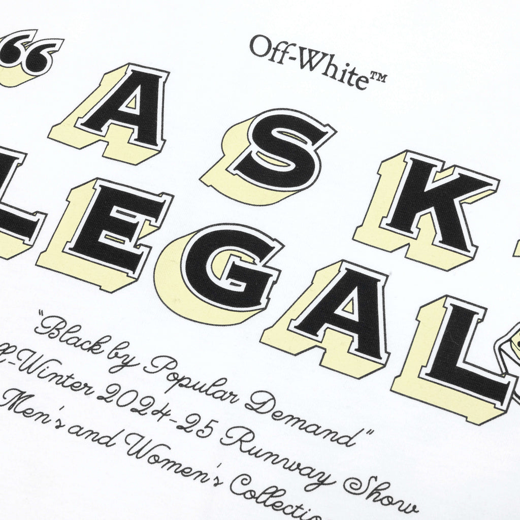 Arr Ask Legal Skate S/S Tee - White/Black