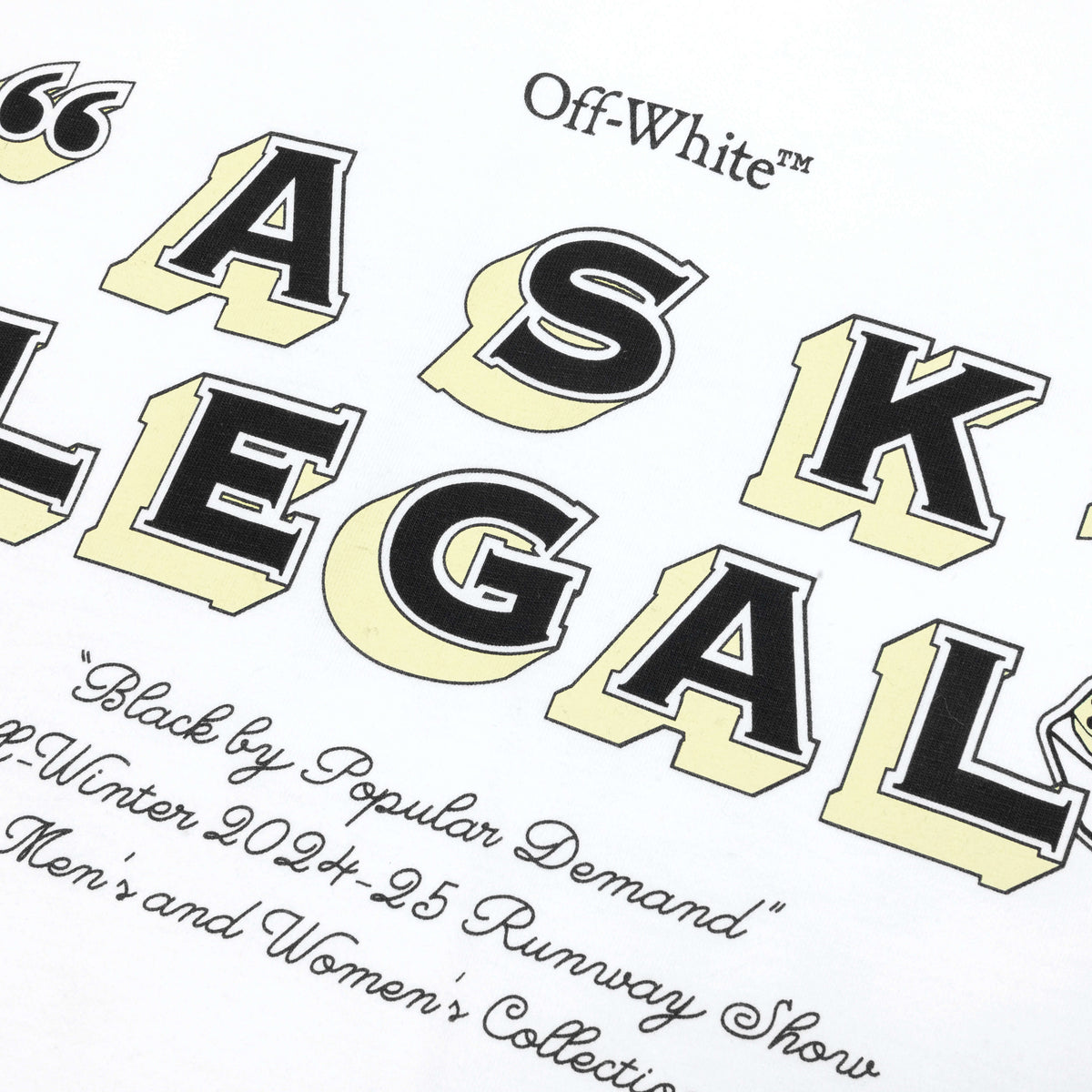 Arr Ask Legal Skate S/S Tee - White/Black