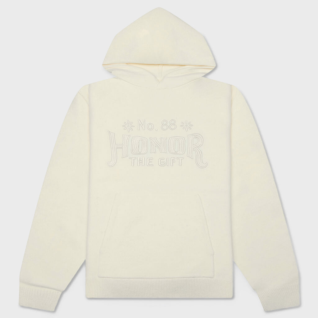 Art Knit Hoodie - Bone