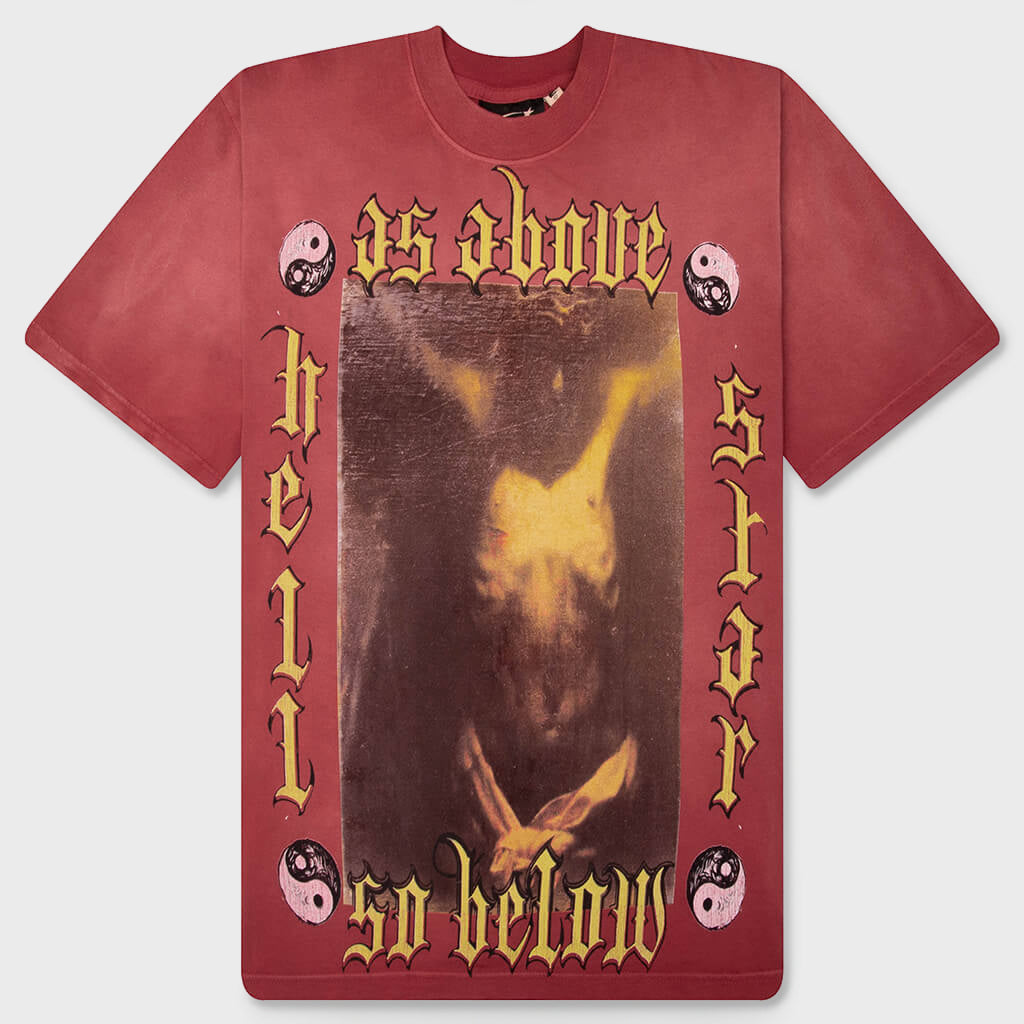 As Above So Below T-Shirt (Studs) - Red