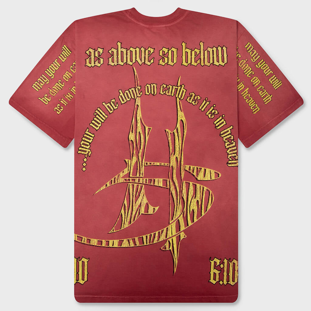 As Above So Below T-Shirt (Studs) - Red