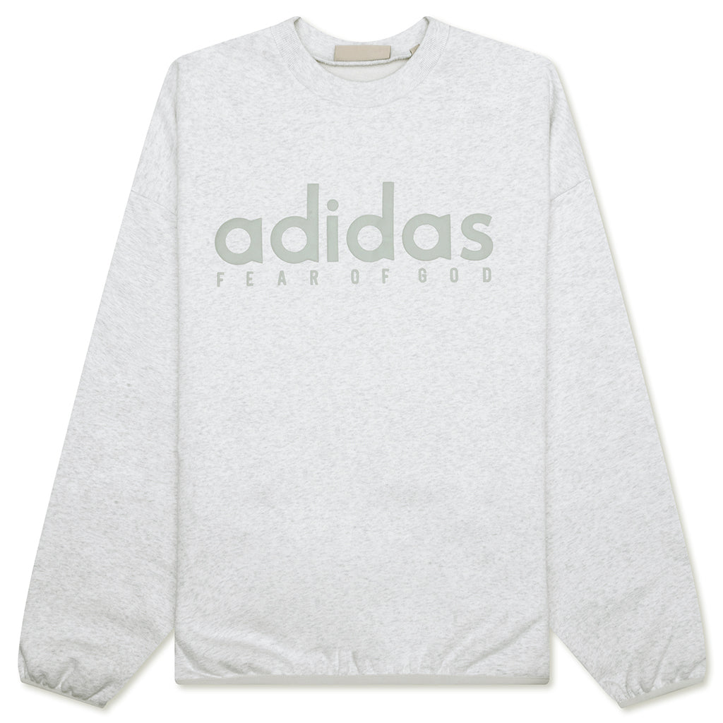 Cotton Fleece Crewneck - Light Heather Grey