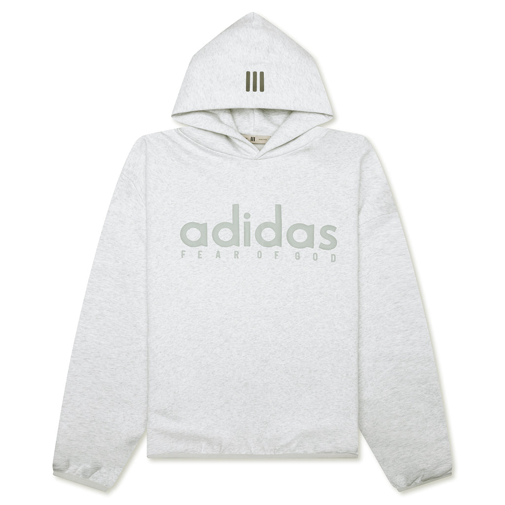Cotton Fleece Hoodie - Light Heather Grey