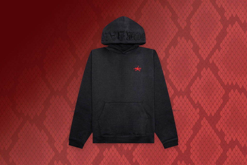 Fleece Hoodie - Black/Sail/University Red