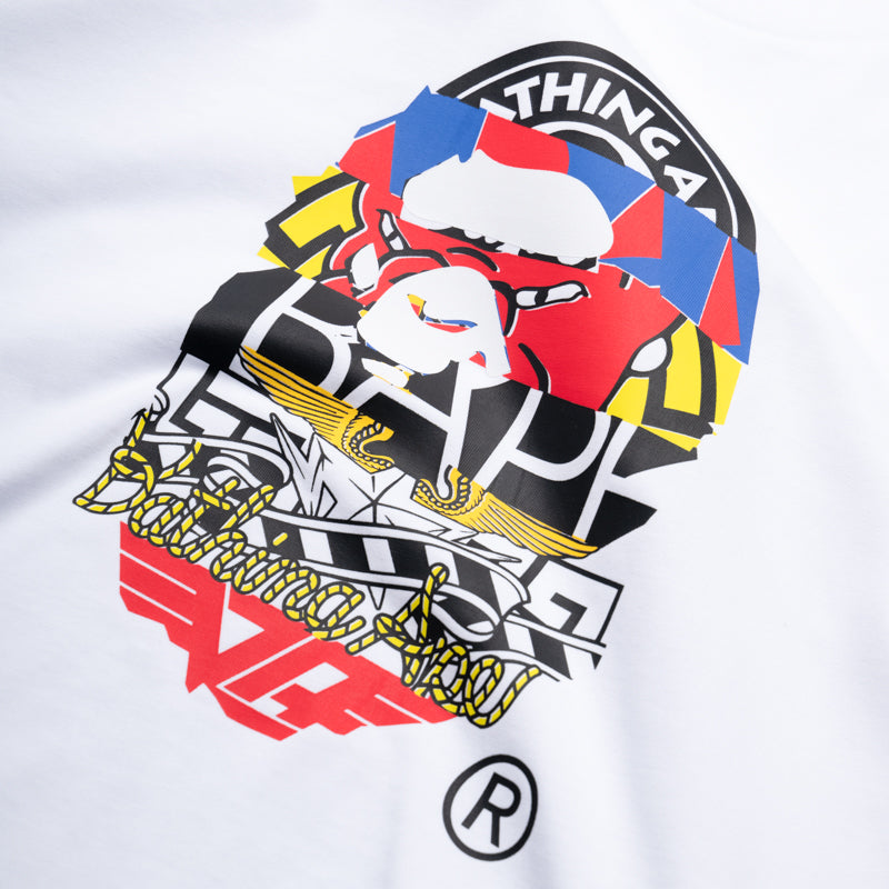A Bathing Ape Multi Logo Ape Head Tee - White