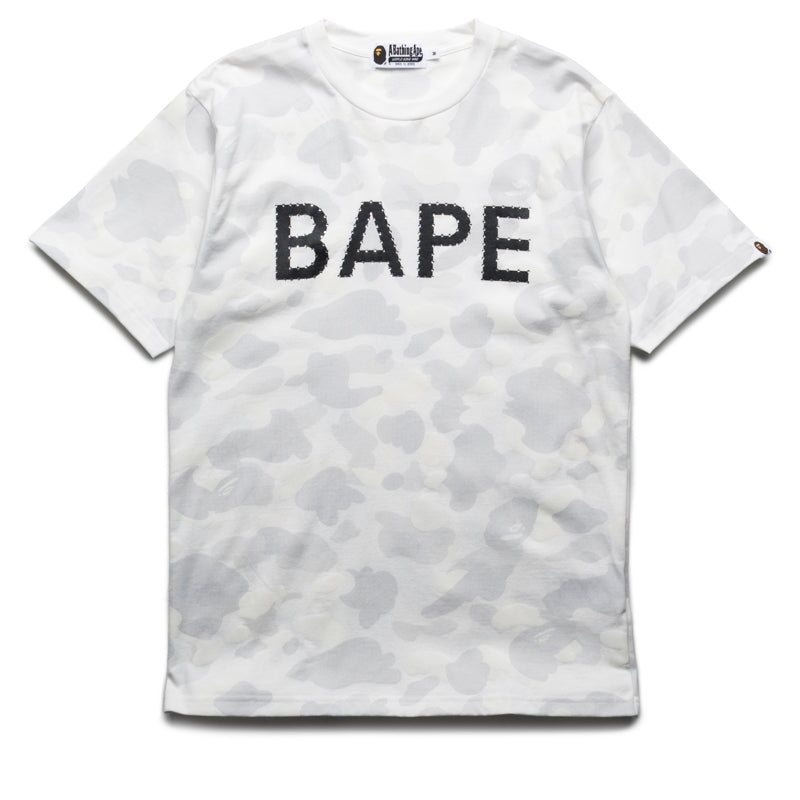 A Bathing Ape City Camo Rhinestone Bape Logo Tee - White