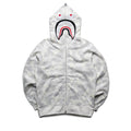 A Bathing Ape City Camo Shark Full Zip Hoodie - White