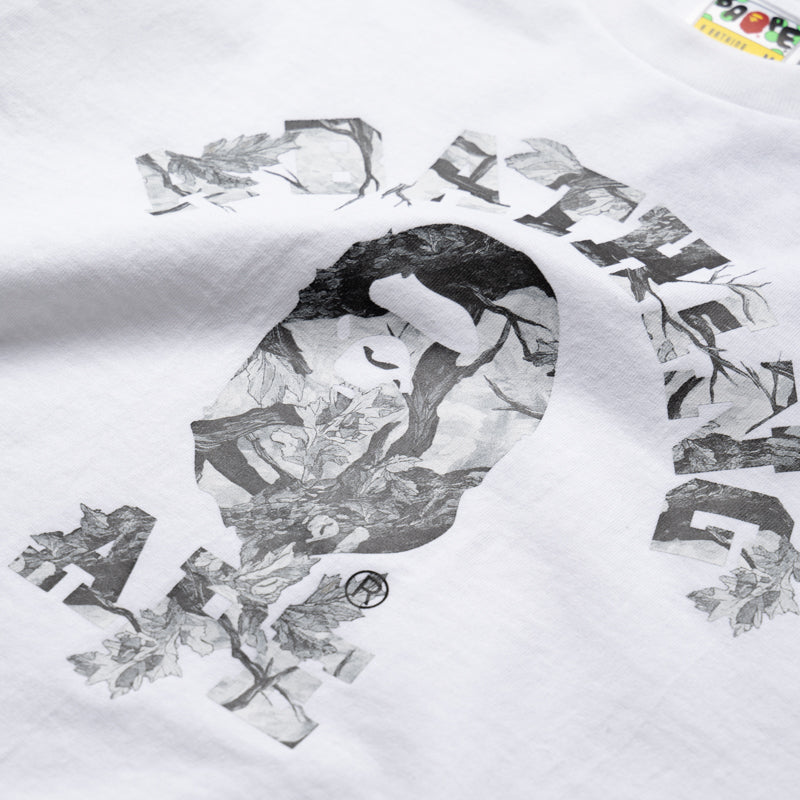 A Bathing Ape Tree Edge Camo College Tee - White/White