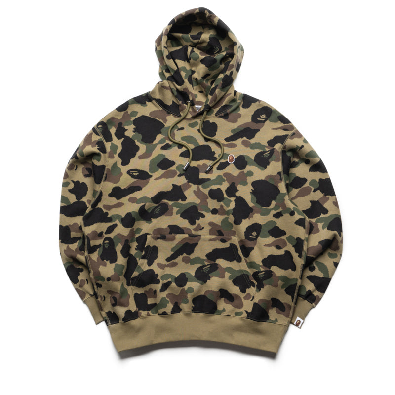 A Bathing Ape 1st Camo Jacquard One Point Relaxed Fit Hoodie - Green