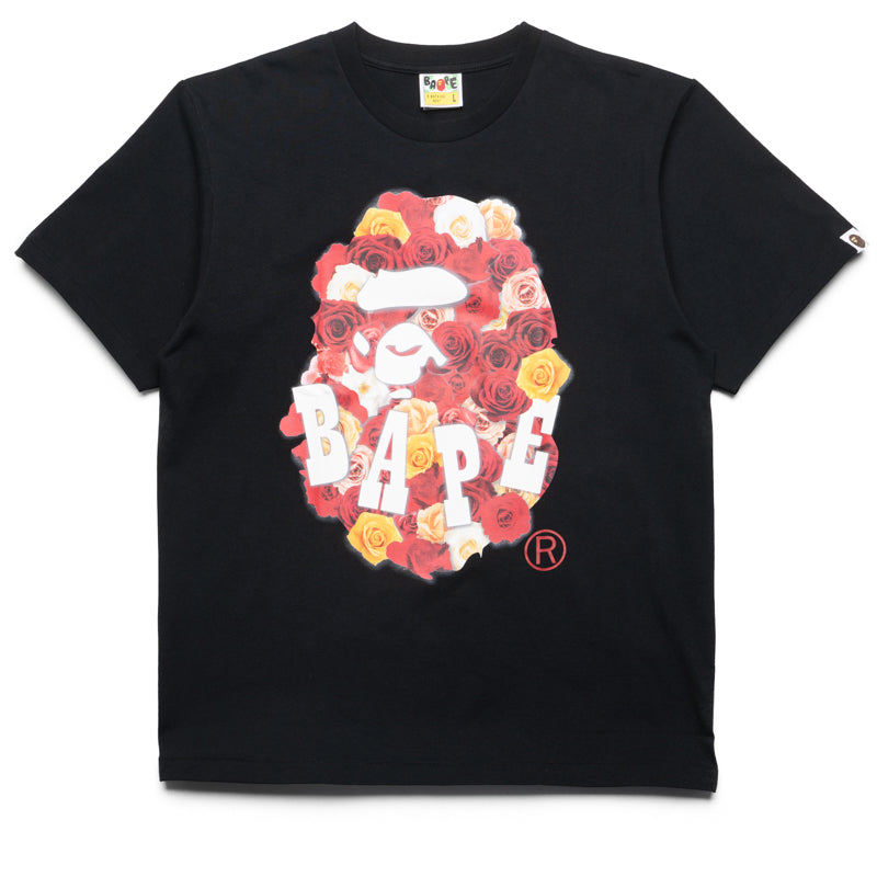 A Bathing Ape Rose Ape Head Tee - Black